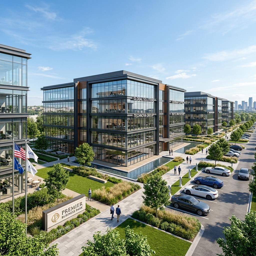 Contemporary mixed-use commercial property